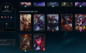 Conta Unranked Upada a Mão! 100 Campões e 47 Skins 😁  Serve