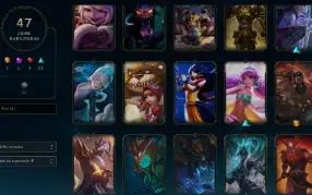 Conta Unranked Upada a Mão! 100 Campões e 47 Skins 😁  Serve