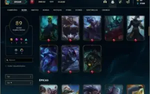 Conta ouro 4 com 150 champs e 89 skins