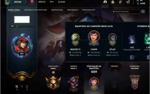 Conta ouro 4 com 150 champs e 89 skins