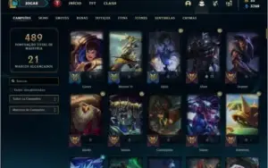 Conta ouro 4 com 150 champs e 89 skins