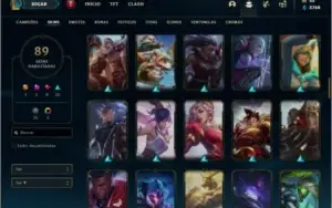 Conta ouro 4 com 150 champs e 89 skins
