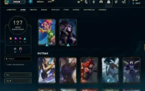 Conta Unranked com TODOS os champs e 127 Skins ( ADC / JG )