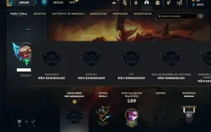 Conta Unranked com TODOS os champs e 127 Skins ( ADC / JG )