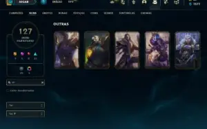 Conta Unranked com TODOS os champs e 127 Skins ( ADC / JG )