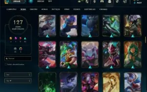 Conta Unranked com TODOS os champs e 127 Skins ( ADC / JG )