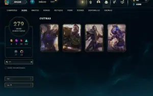 Bronze 1 com TODOS os champs e 279 Skins (JG / TOP)