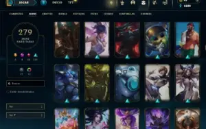 Bronze 1 com TODOS os champs e 279 Skins (JG / TOP)