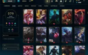 Bronze 1 com TODOS os champs e 279 Skins (JG / TOP)
