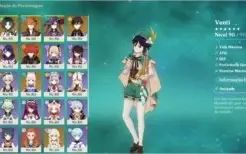 Conta Genshin Impact com 15 T5* Armas e 21 personagens T4