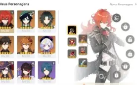 Conta Genshin Impact com 15 T5* Armas e 21 personagens T4