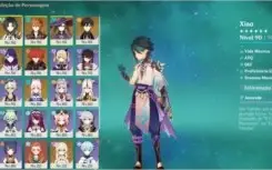 Conta Genshin Impact com 15 T5* Armas e 21 personagens T4