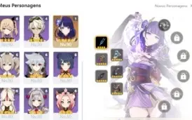 Conta Genshin Impact com 15 T5* Armas e 21 personagens T4