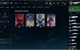 conta platina III com winrate de 60% 4 skins leandárias