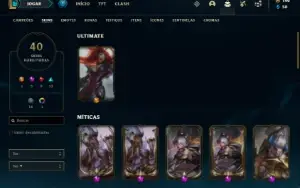 Conta com 5 míticas + 100 de essencia mítica - LOL