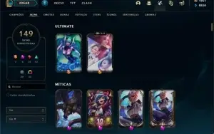 TODOS OS CHAMPS , 149 SKINS, RP, EA, EL E MUITO MAIS