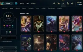 TODOS OS CHAMPS , 149 SKINS, RP, EA, EL E MUITO MAIS