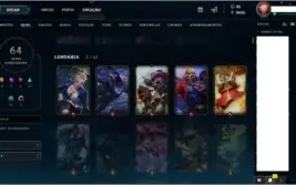 Conta Gold V Com skins muito raras Todos os ADC'S