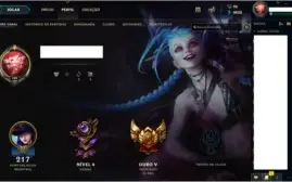 Conta Gold V Com skins muito raras Todos os ADC'S