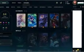 Conta Gold V Com skins muito raras Todos os ADC'S