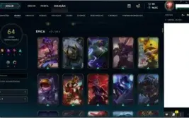 Conta Gold V Com skins muito raras Todos os ADC'S