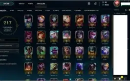 Conta Gold V Com skins muito raras Todos os ADC'S