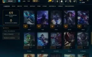 Conta Diamante 1 com 45 Champs e 9 Skins