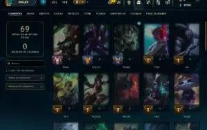 Conta Diamante 1 com 45 Champs e 9 Skins