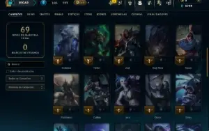 Conta Diamante 1 com 45 Champs e 9 Skins