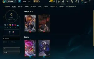 Conta Diamante 1 com 45 Champs e 9 Skins
