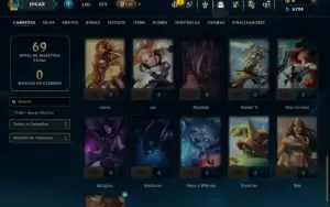 Conta Diamante 1 com 45 Champs e 9 Skins