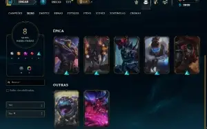 Ouro 3 com 30 Champs e 8 Skins + 2 Fragmentos