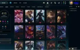 Conta League Of Legends Gold 3 415 Skins Muitas Prestígio