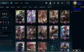 Conta League Of Legends Gold 3 415 Skins Muitas Prestígio