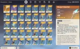 Genshin Impact - AR7 - Harpa Celestial 5* - Extras na Desc.