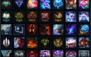 conta com todos os campeões 76 skins, 3 Lendárias, 7 épicas.
