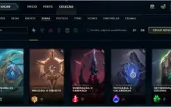 conta com todos os campeões 76 skins, 3 Lendárias, 7 épicas.