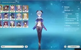 GENSHIN IMPACT CONTA COM GANYU + KEQING E MONA - AR 34