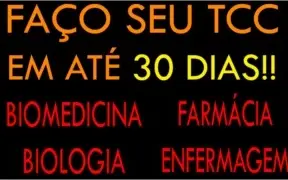 FAÇO SEU TCC EM 30 DIAS: ÁREA DA SAÚDE/BIOLÓGICAS