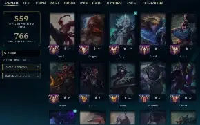Conta de LoL - conta de 12 anos - 300 skins, todos os champs