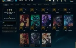 Conta Unranked com 60 Champs e 14 Skins + 1 Fragmento