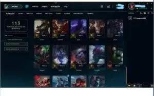 Conta League of Legends - Gold IV - LVL 65