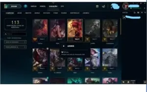 Conta League of Legends - Gold IV - LVL 65