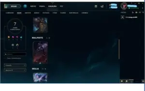 Conta League of Legends - Gold IV - LVL 65