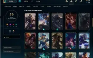 Conta ouro 1 com 84 champs +56 skins + 6Cromas