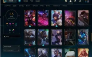 Conta ouro 1 com 84 champs +56 skins + 6Cromas