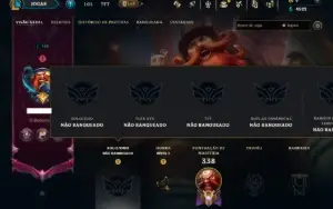 Unranked com 110 Champs e 116 Skins ( JG / ADC / TOP )