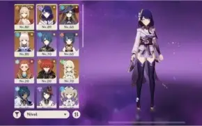 Ar50. Raiden + cortadora, Yoimiya e kokomi, Mona e Diluc