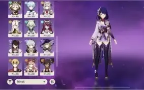 Ar50. Raiden + cortadora, Yoimiya e kokomi, Mona e Diluc
