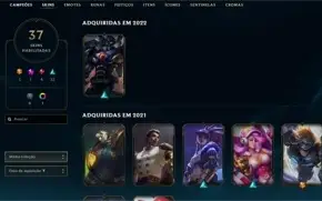 Conta lol prata com ez pulsefire  e lucian velho oeste